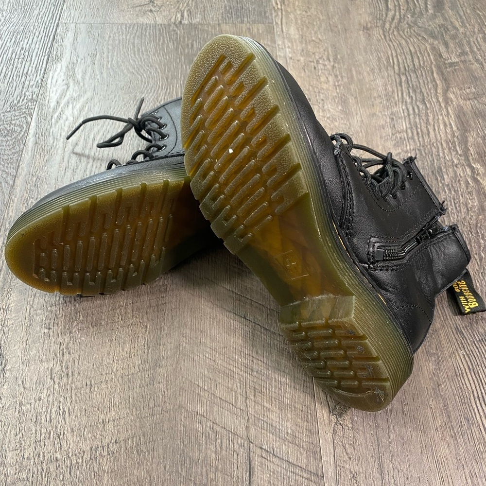 DR. MARTENS Leather Girls Boots - Picture 5 of 7